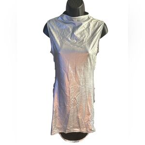 Elegant Silver Sleeveless Dress